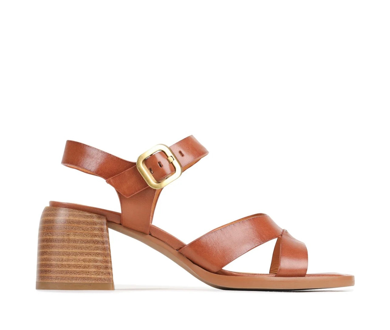 Isoken Block Heel Sandal ~ Brandy