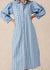 Midi Shirt Dress ~ Blue Stripe