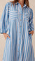 Midi Shirt Dress ~ Blue Stripe