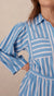 Midi Shirt Dress ~ Blue Stripe