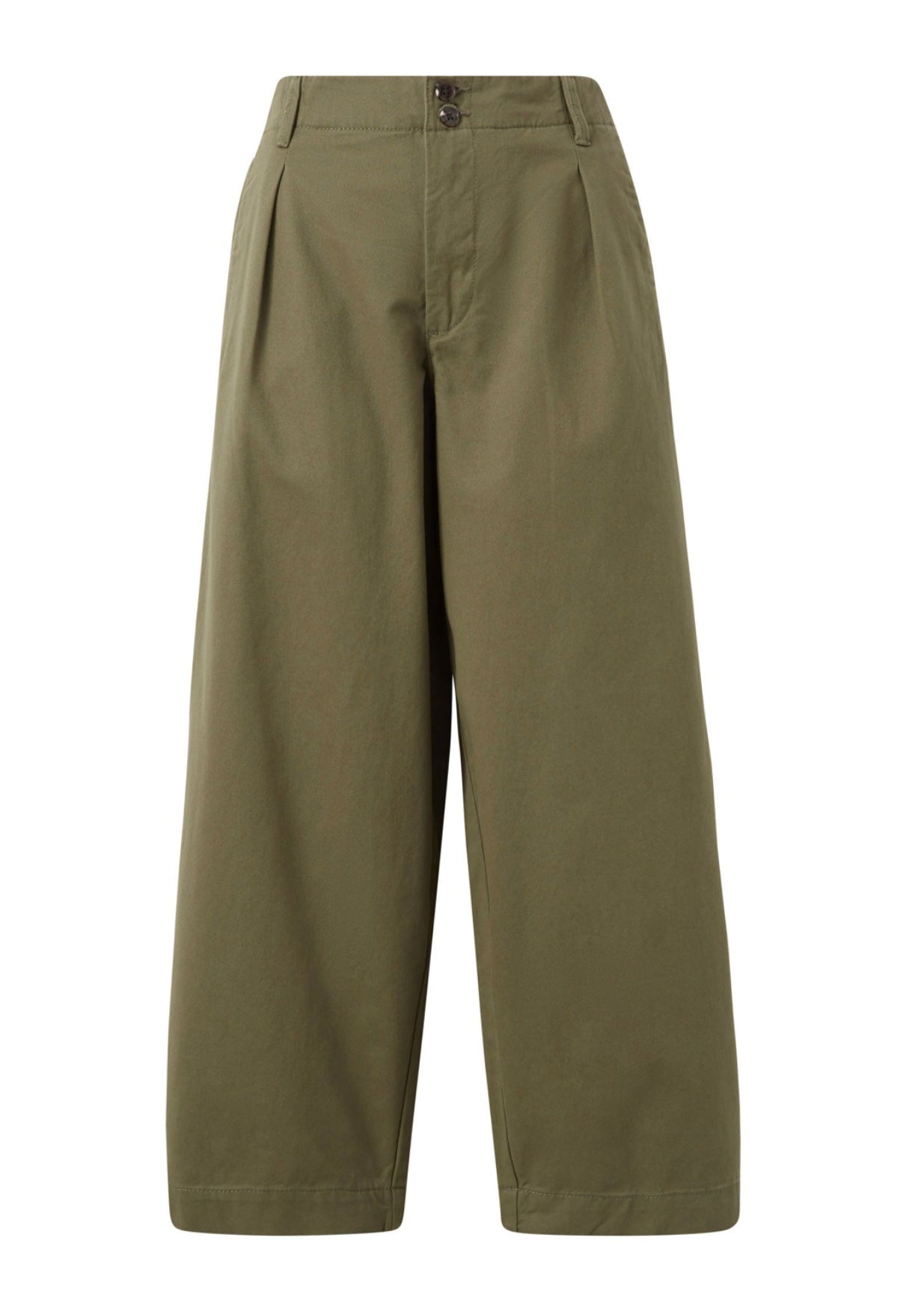 Pleat Twill Pant ~ Soft Olive