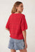 Square Knit Boxy Tee ~ Heritage Red