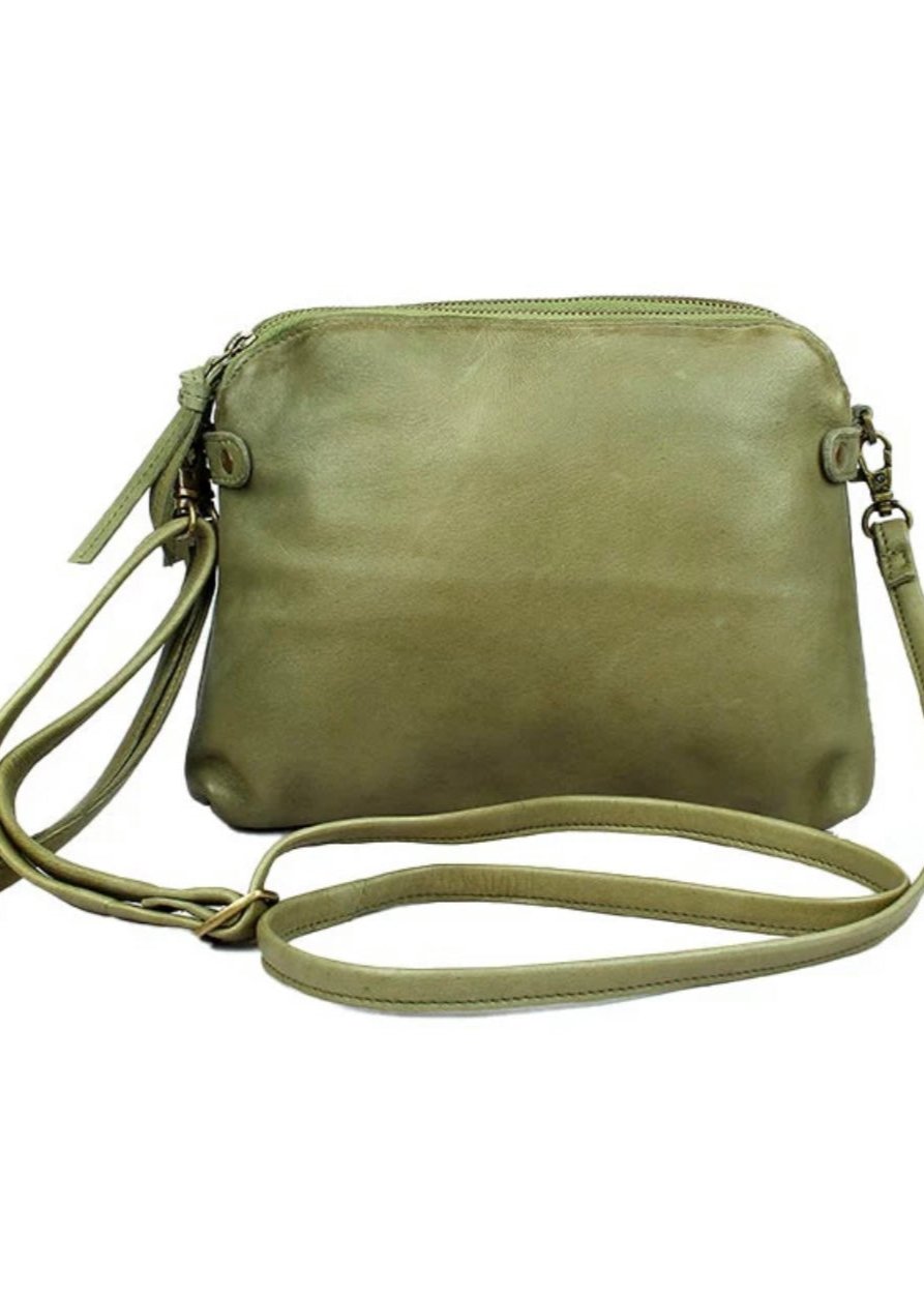 Sophia Leather Bag ~ Olive