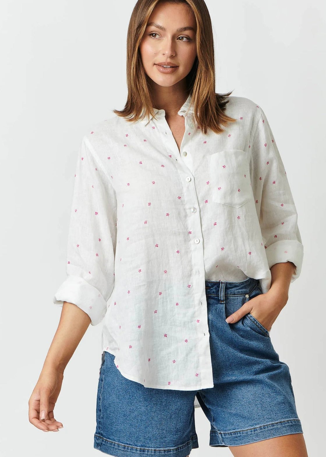 Boyfriend Linen Shirt ~ Rosier