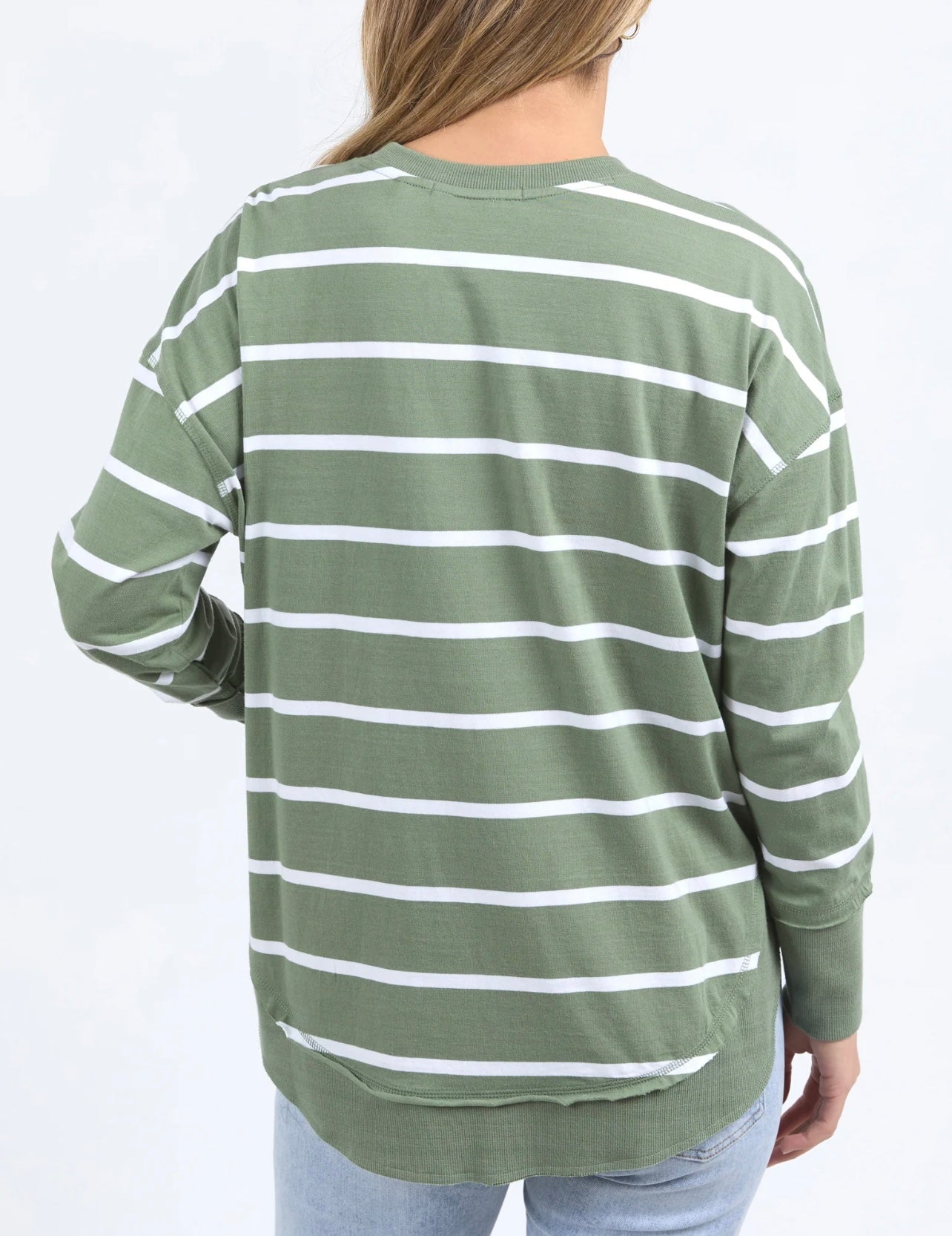 Farrah Stripe Long Sleeve ~ Sage