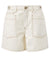 Relaxed Front Pocket Tab Shorts ~ Ecru