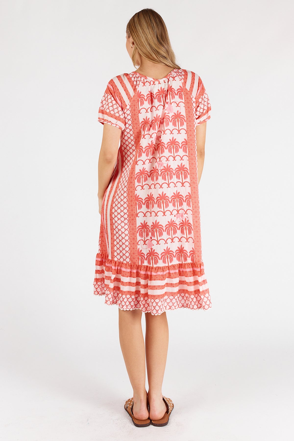 Blakely shirred Dress ~ Melon