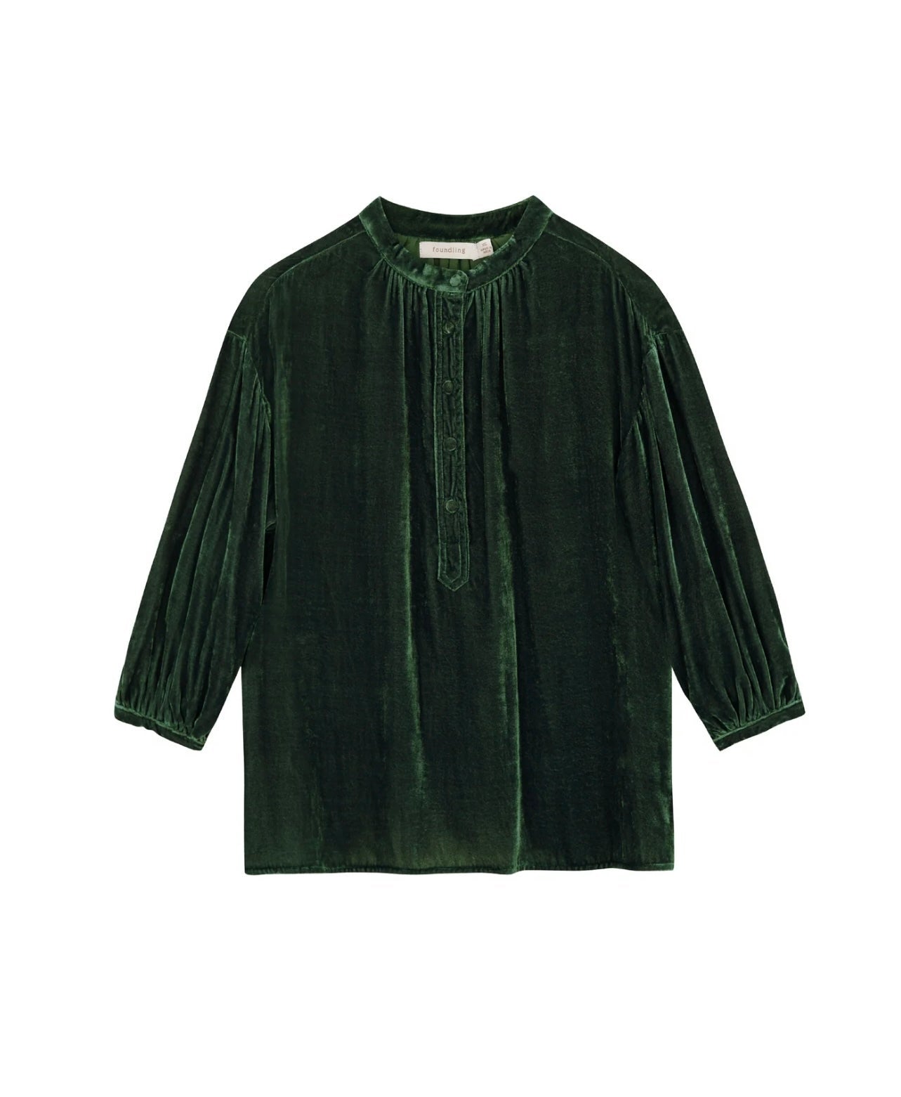 Silk Road Button Blouse ~ Verte